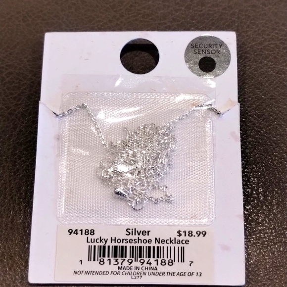Silver Necklace Horseshoe Cubic Zirconia Lucky Horses Pippa & Rawls NWT - Picture 3 of 13